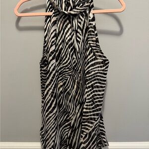 White House Black Market Zebra Print Blouse
